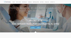 Desktop Screenshot of familydentistryportcharlotte.com